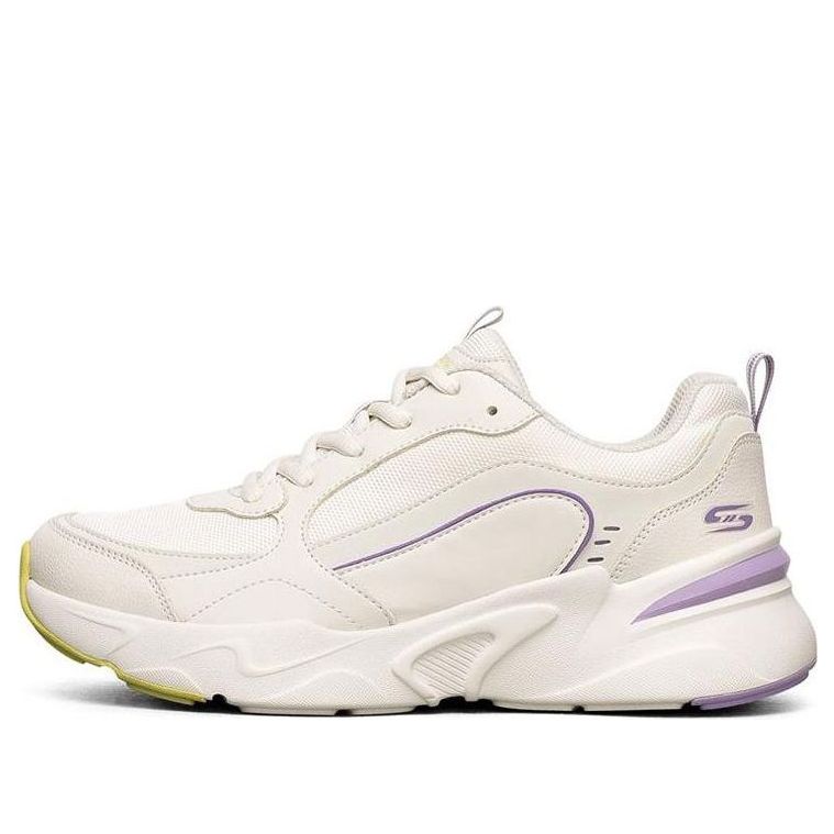 (WMNS) Skechers Bob's Bamina Low-Top Sneakers White/Purple 117040-WPR