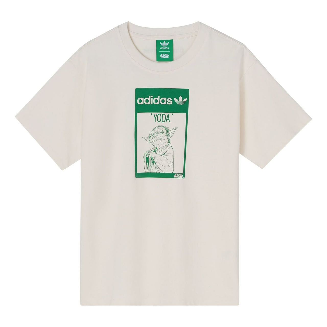 adidas originals Star War Yoda Printing Sports Round Collar GS White GP3461