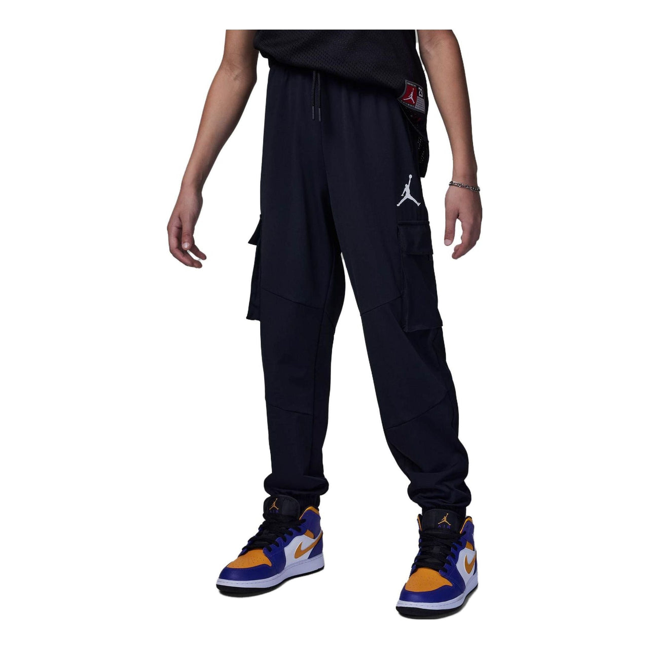 (GS) Air Jordan Cargo Pants 'Black' FQ0656-010
