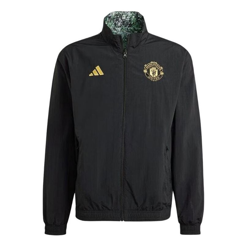 adidas Manchester United Stone Roses Anthem Jacket Asia Sizing 'Black' IP9186