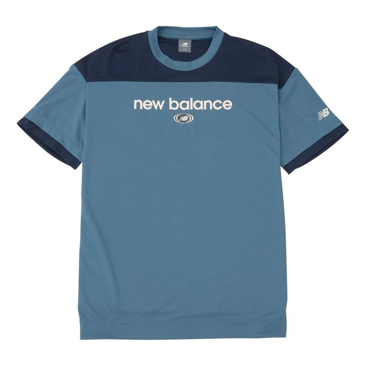New Balance Linear Logo Honeycomb Mesh T-shirt 'Elemental Blue' AMT45072-EUB