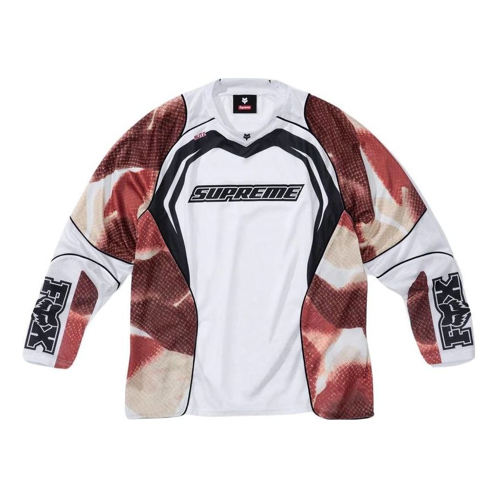 Supreme x FOX RACING FW23 Week8 Long Sleeve Jersey 'White' SUP-FW23-146