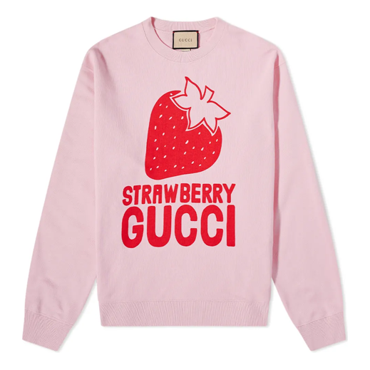 Gucci 'Strawberry Gucci' Sweatshirt 'Sugar Pink' 681217-XJDV1-5904
