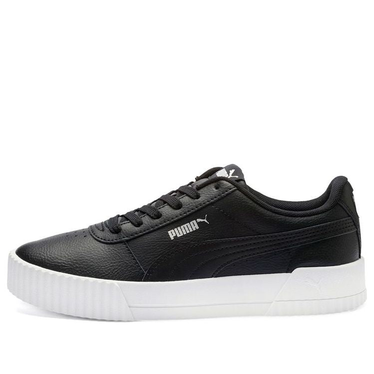 (WMNS) PUMA Carina Leather 'Black White' 370325-01