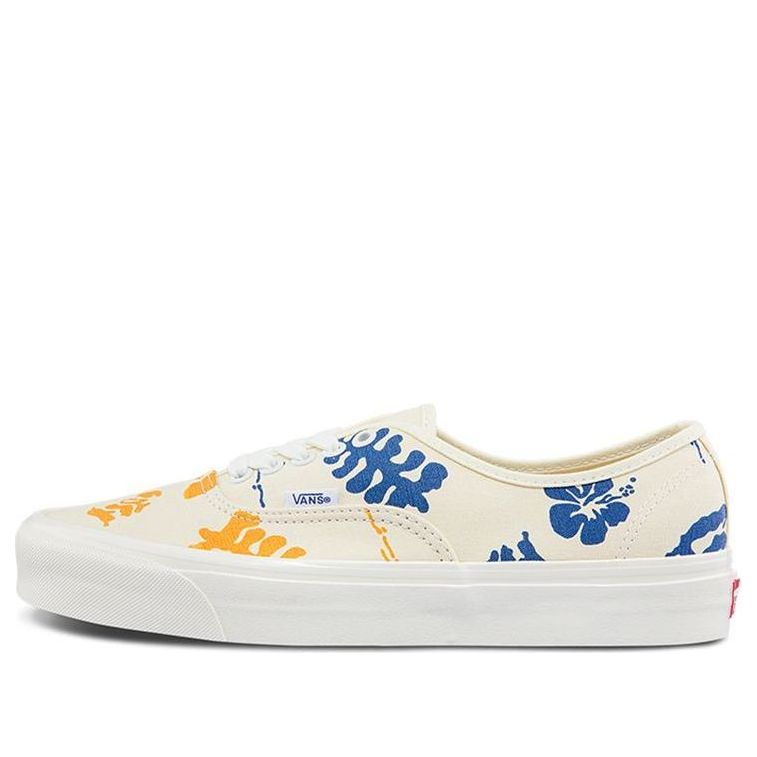 Vans Authentic 44 DX Low Tops Casual Skateboarding Shoes White Multi-Color Printing Unisex 'White Blue Yellow' VN0A5KX4AWD