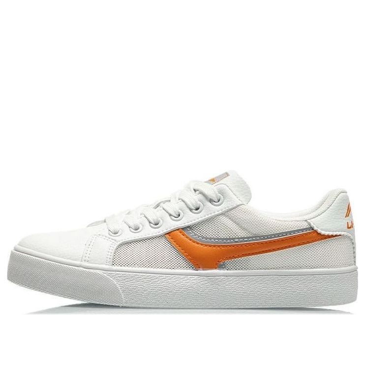 (WMNS) Li-Ning Vintage Skate Shoes 'White Orange' AGCR396-2
