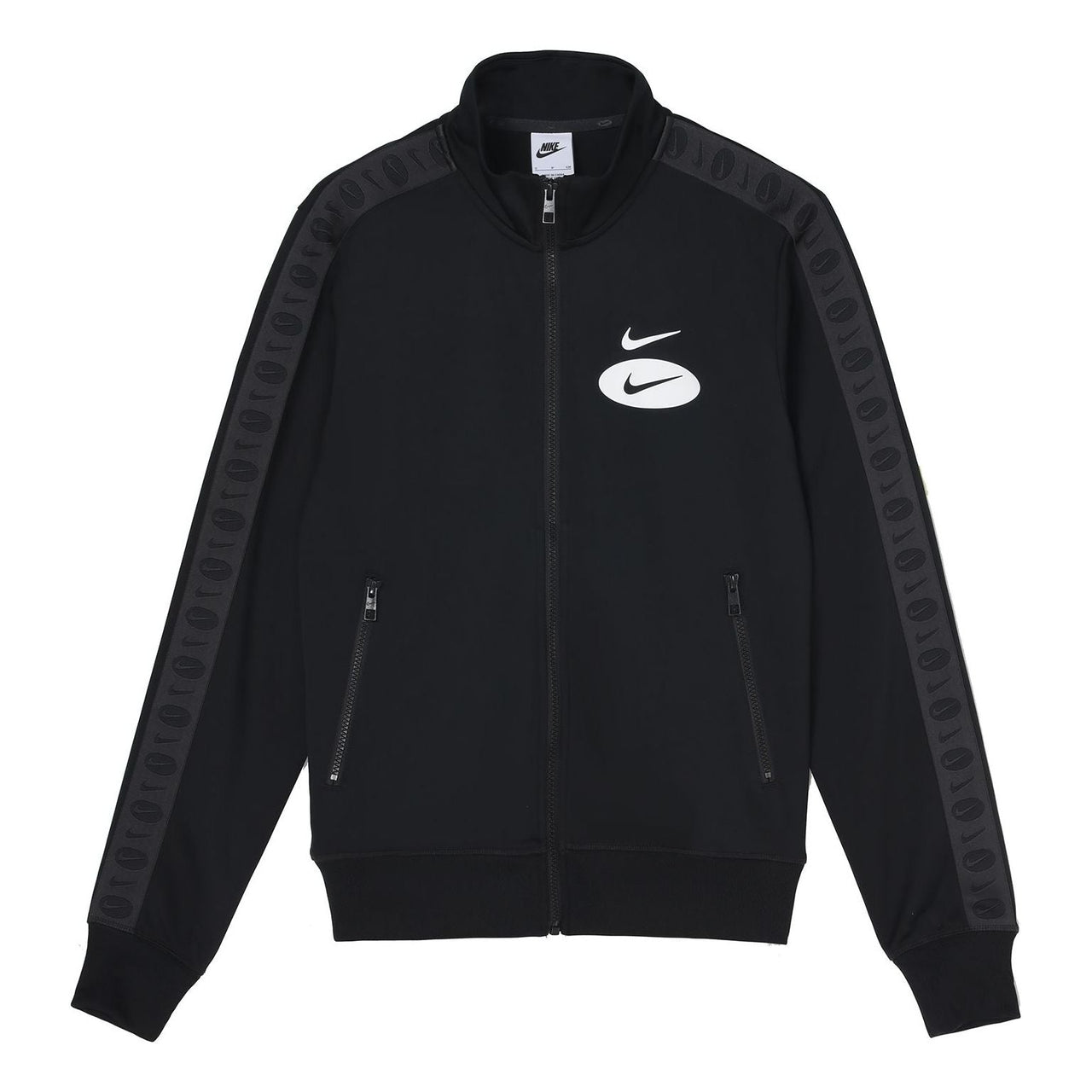 Nike Sportswear Swoosh League Logo Hoodie 'Black White' DM5474-010