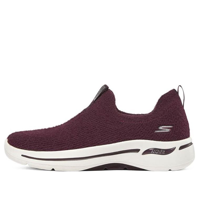 (WMNS) Skechers Go Walk Arch Fit 'Wine Red White' 124496-BURG