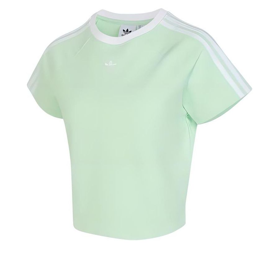 (WMNS) adidas Adicolor 3-Stripes Cali T-Shirt Asia Sizing 'Green White' JC8705