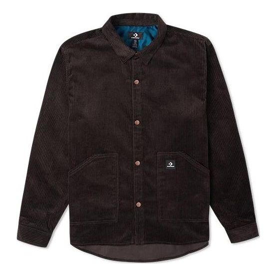 Converse Corduroy Button Shirt 'Dark Brown' 10024006-A03