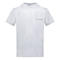 Men's Moncler Round Neck Short Sleeve White 0918C742008390T001