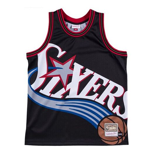 Mitchell & Ness Blown Out NBA Big Face Tank 'Philadelphia 76ers' MSTKBW19068-P76BLCK
