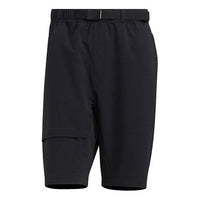 adidas Solid Color Minimalistic Sports Straight Shorts Black HE9932