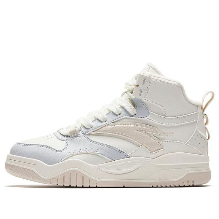 ANTA High Top Skateboarding Shoes 'White Beige Blue' 922348903-1