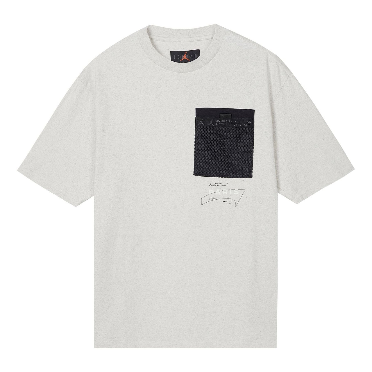 Men's Nike Alphabet Printing Patch Pocket Round Neck Short Sleeve Asia Edition Gray T-Shirt DM3103-063
