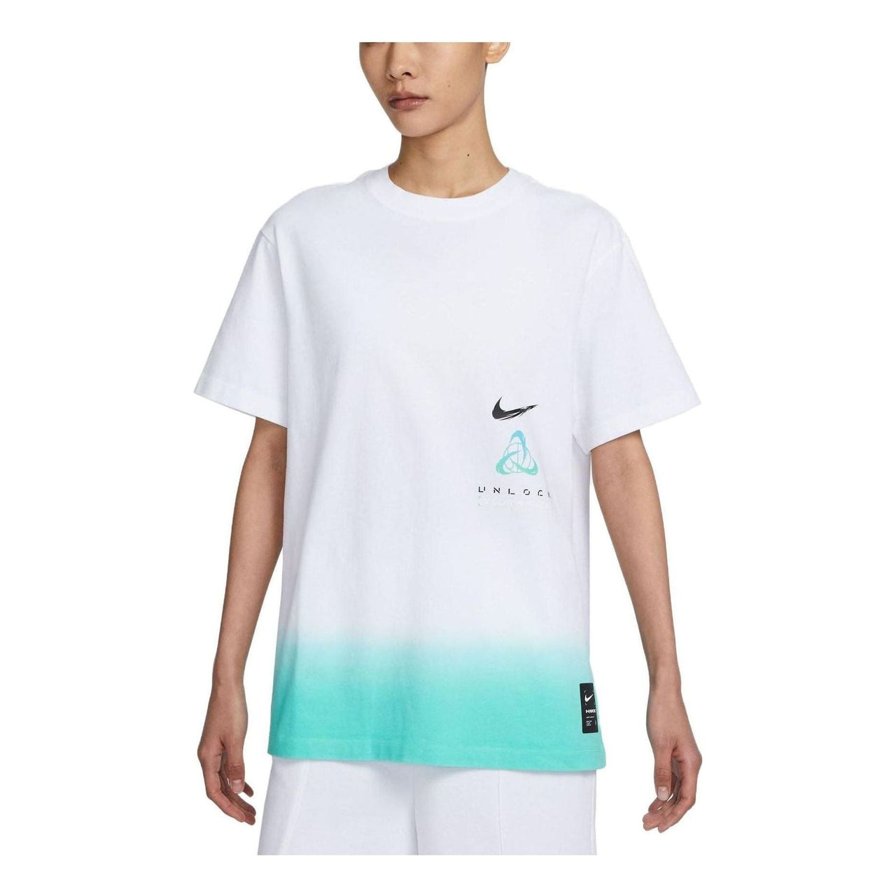 (WMNS) Nike Basketball T-Shirt 'White Aqua' FJ7231-100