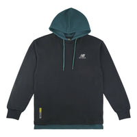 New Balance Splicing Hooded Knit Pullover Casual Sports Black NCA33031-BK