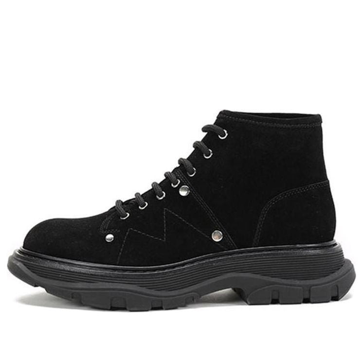 (WMNS) Alexander McQueen Tread Slick Boot 'Black' 595469WHZ281081