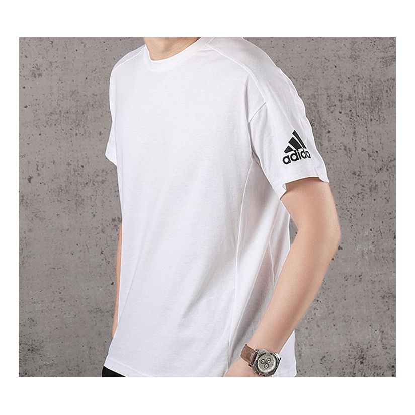 adidas Must Haves Tee Round Neck Short Sleeve White FI6142