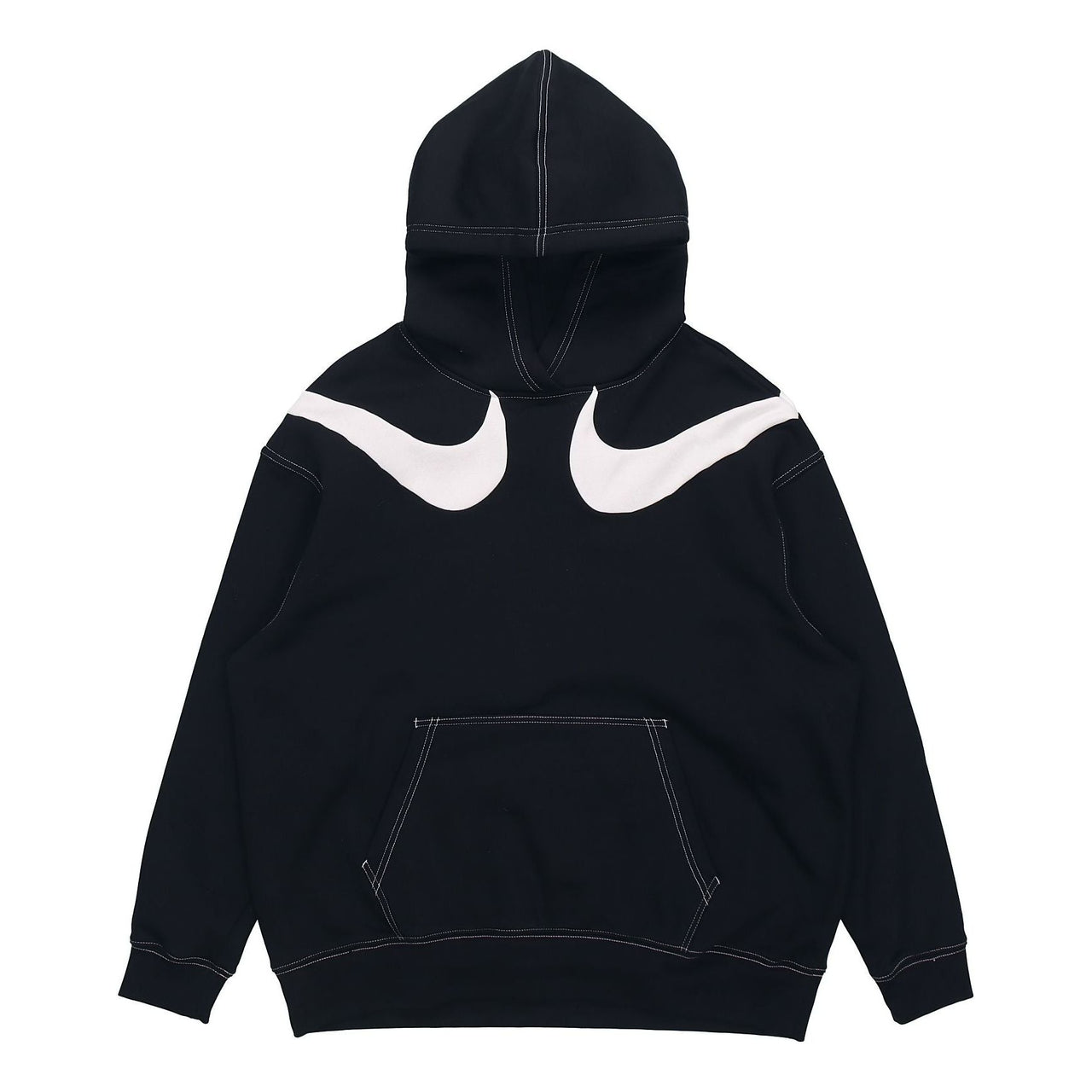 (WMNS) Nike As W Nsw Swsh Flc Gx Hoodie Casual Sports Knit Pullover Hoodie Black DD5581-010