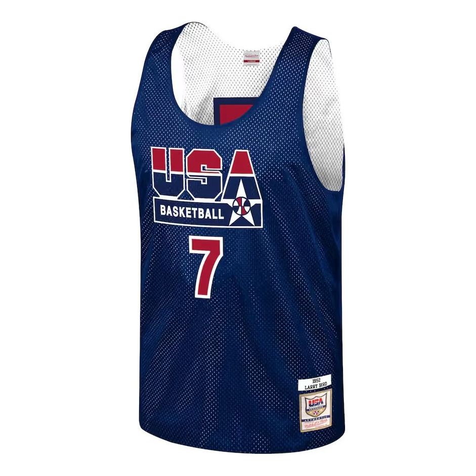 Mitchell & Ness x NBA Reversible Practice Team USA 1992 Jerseys 'Larry Bird 7' ARPJGS18431-USANAVY92LBI