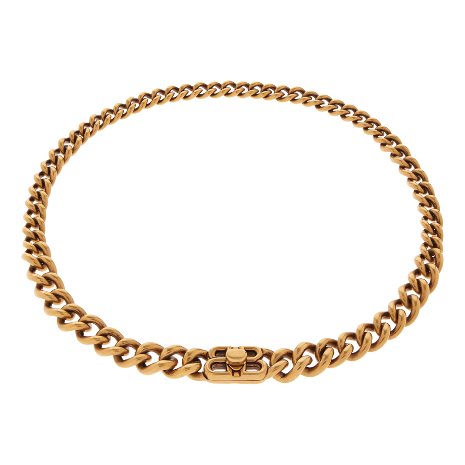 (WMNS) Balenciaga Monaco Chain Necklace 'Antique Gold' 787752TZ99J0604