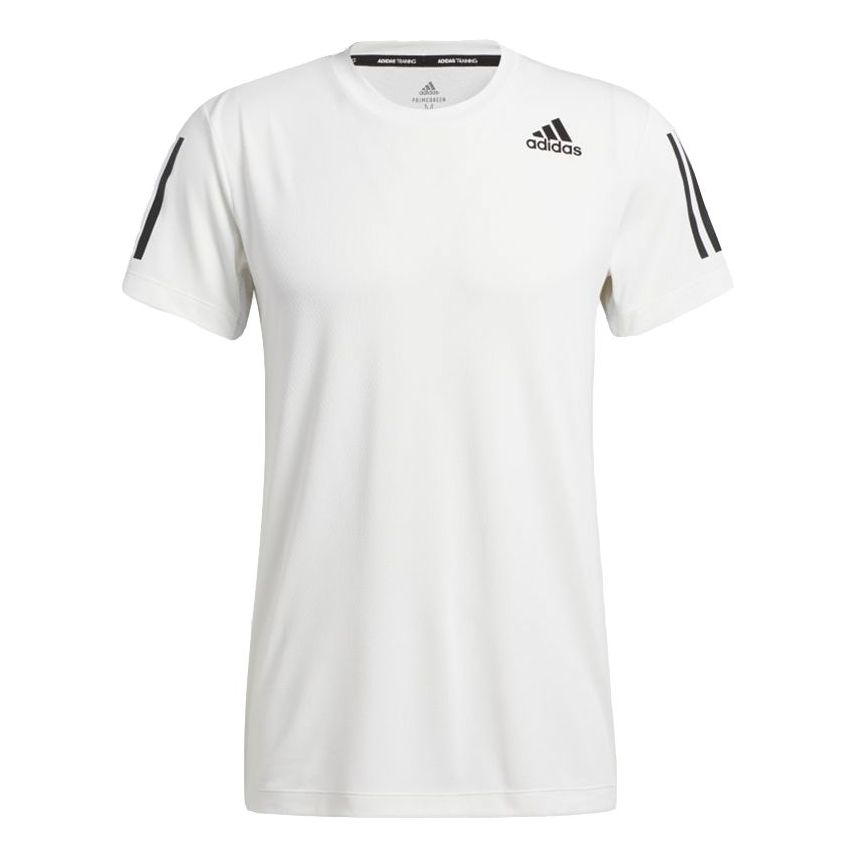 adidas Casual Sports Training Running Short Sleeve White GT8267