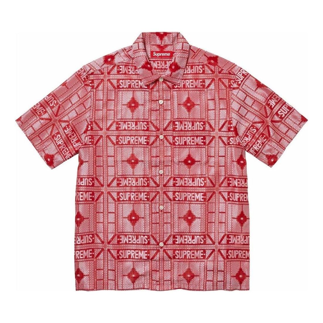 Supreme Tray Jacquard S/S Shirt 'Red' SUP-SS24-226