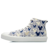 (WMNS) حذاء Li-Ning x Disney Canvas Hi "أبيض أزرق أصفر" AGCR284-3