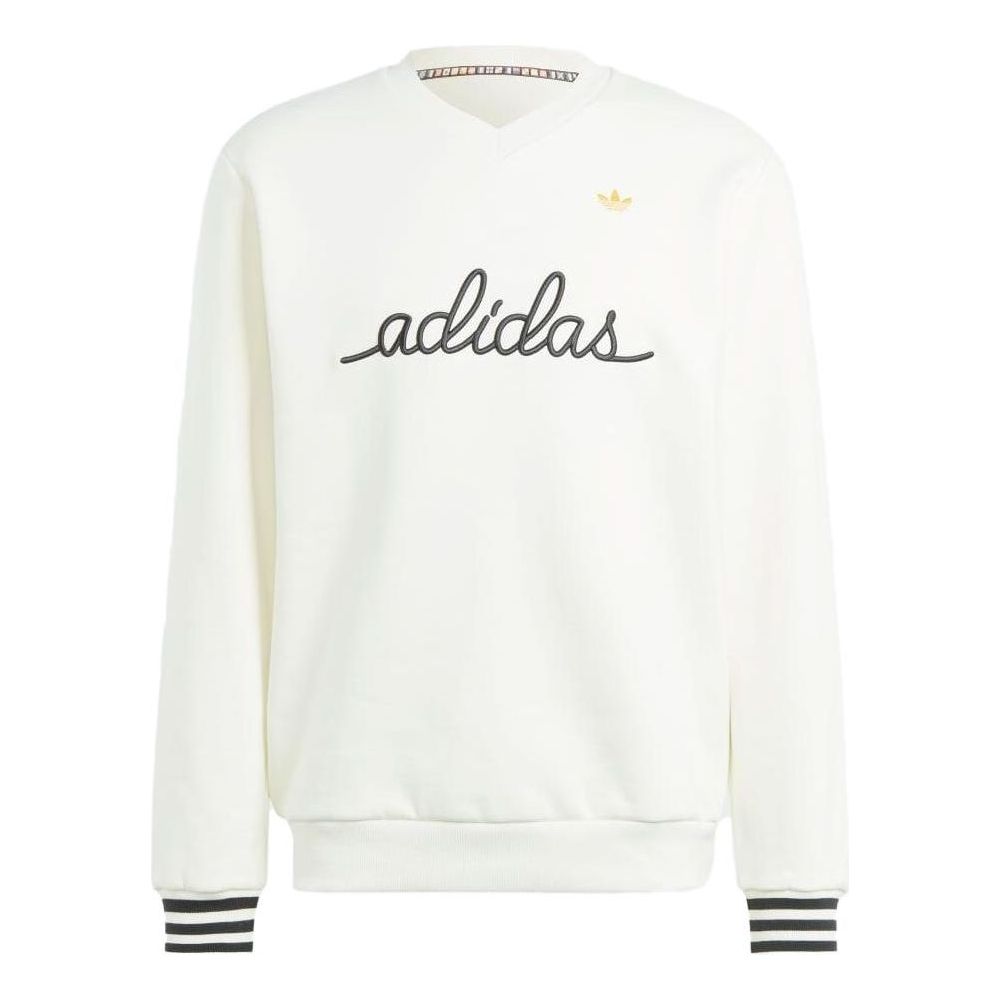 adidas Lifestyle Nice Embroidered Sweatshirt 'White' IR7595