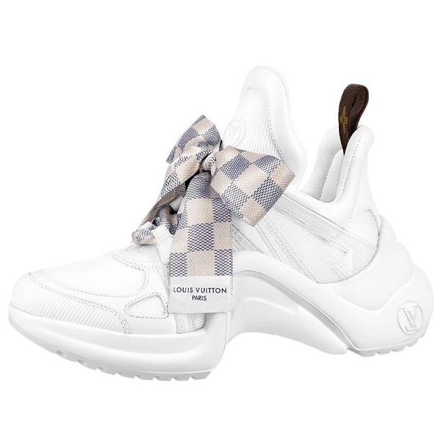 (WMNS) LOUIS VUITTON Archlight 1.0 Sneakers 'White with Plaid Ribbon' 1AACPW