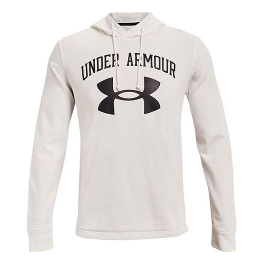 Under Armour Rival Terry Logo Hoodie 'White Black' 1361559-112