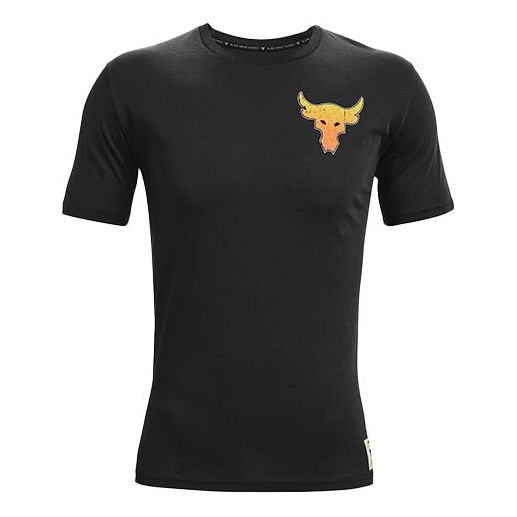 Under Armour Project Rock Iron Tour T-Shirt 'Black Yellow' 1363559-001