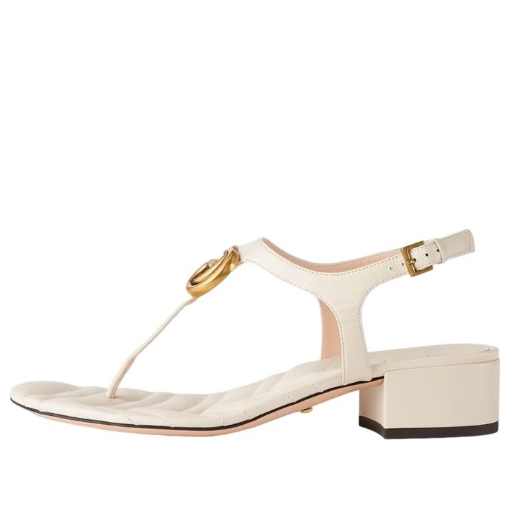 (WMNS) Gucci Double G Sandal 'White Leather' 674840-BKO00-9022