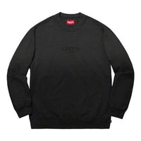 Supreme SS19 Dipped Crewneck Black Gradient Black Round Neck Long Sleeves Unisex SUP-SS19-494