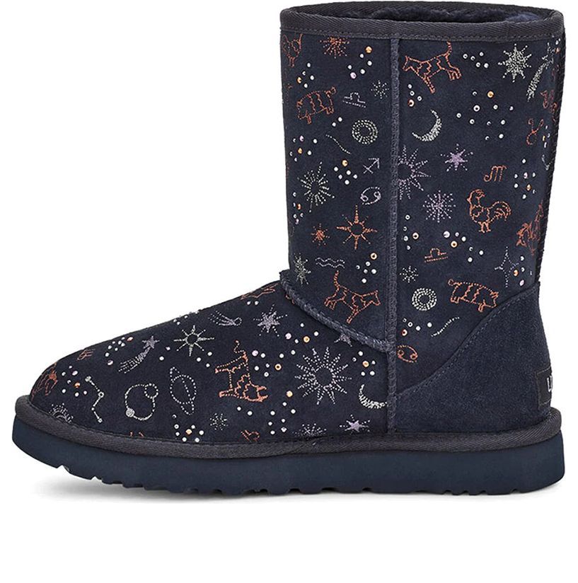 (WMNS) UGG Classic Zodiac Snow Boots Navy Blue 1112517-SNGH