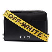 Off-White Unisex Leather Single-Shoulder Bag Black OMNQ025F21FAB0011000