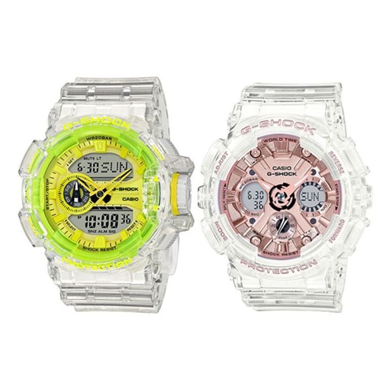 CASIO G-Shock Analog-Digital 'White' GA-400SK-1A9PRS&GMA-S120SR-7A