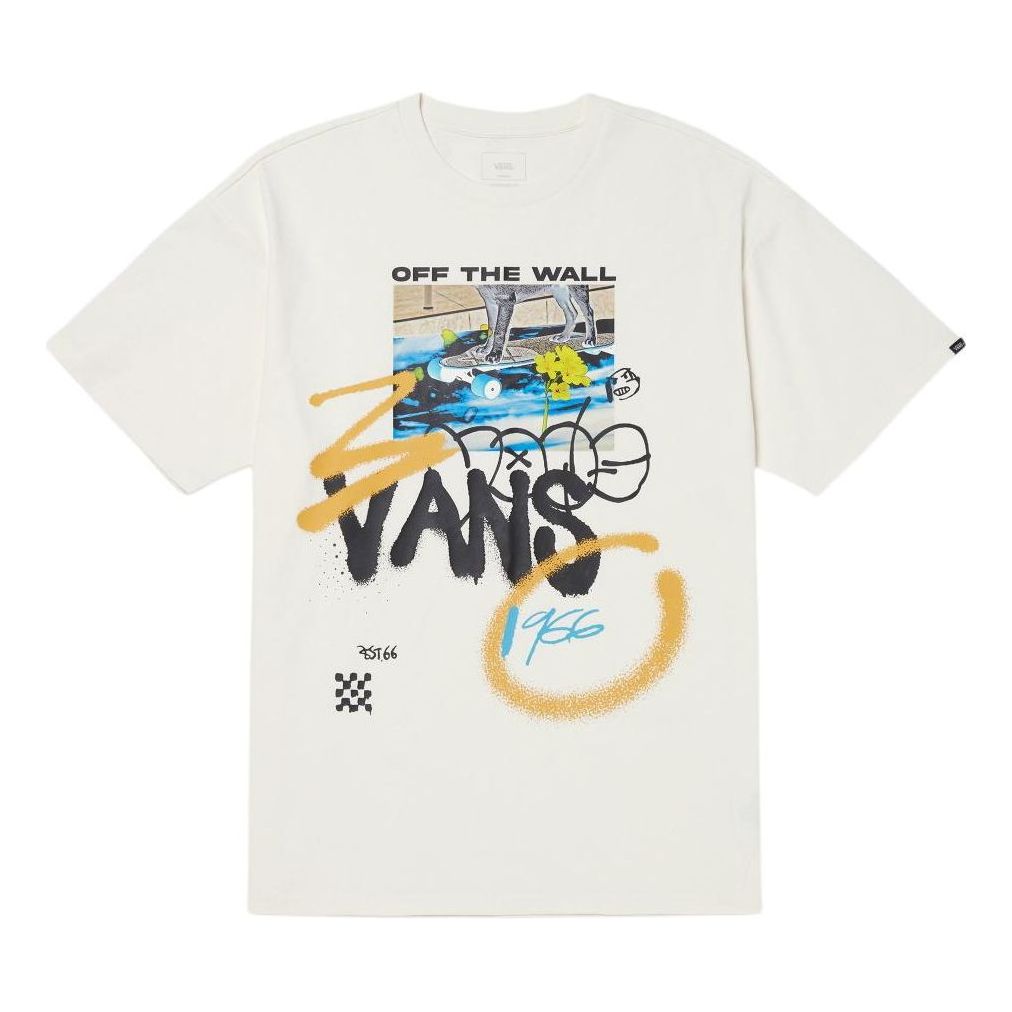 Vans College Graphic T-Shirt 'White Black' VN000GPTFS8