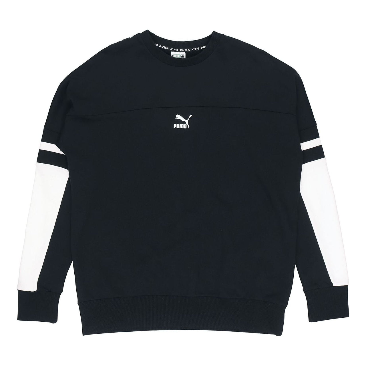 PUMA Casual Sports Round Neck Long Sleeves Black 595872-01