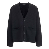 Balenciaga Tonal All Over Logo Cardigan 'Black' 720058T16611000