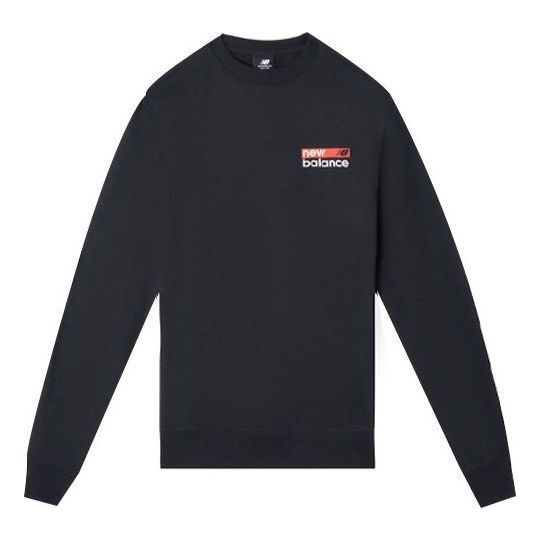 New Balance Round Neck Casual Pullover 'Black' MT03904-BK