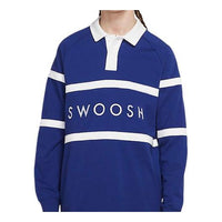 Men's Nike Alphabet Embroidered Rugby Blue Polo Shirt CV0169-455