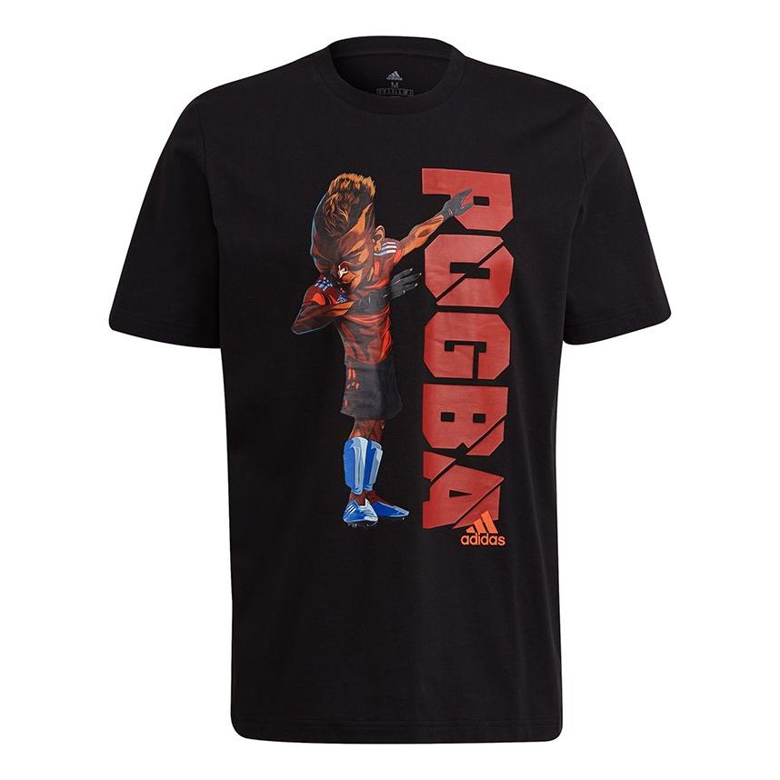 adidas Pogba Icon T M Soccer/Football Sports Short Sleeve Black HA5458