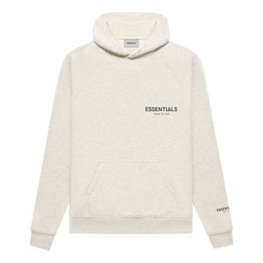 Fear of God Essentials FW21 Core Collection Hoodie 'Light Heather Oatmeal' FOG-FW21-167