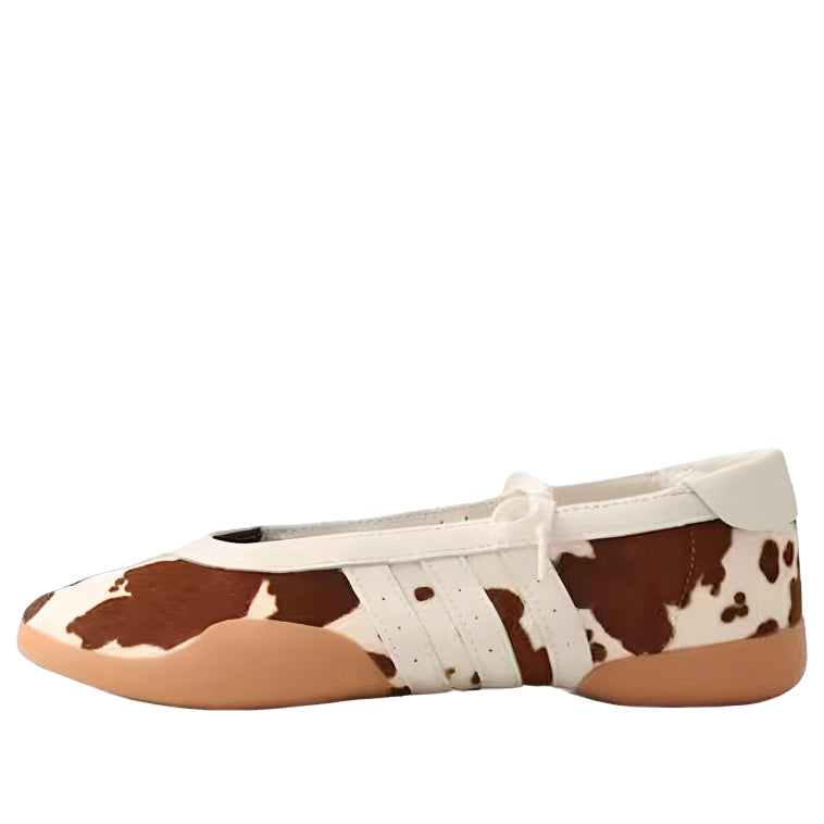 (WMNS) adidas Tarkwondo Mei Cow Print Ballerina Shoes 'Aurora Coffee Cloud White Gum' KJ0229