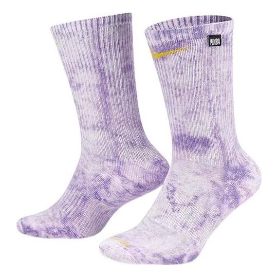 Nike Everyday Plus Cushioned NBA Crew Socks 'White Purple' DA5074-102