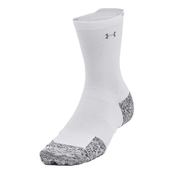 Under Armour ArmourDry Run Cushion Mid-Crew Socks 'White Grey' 1376076-100