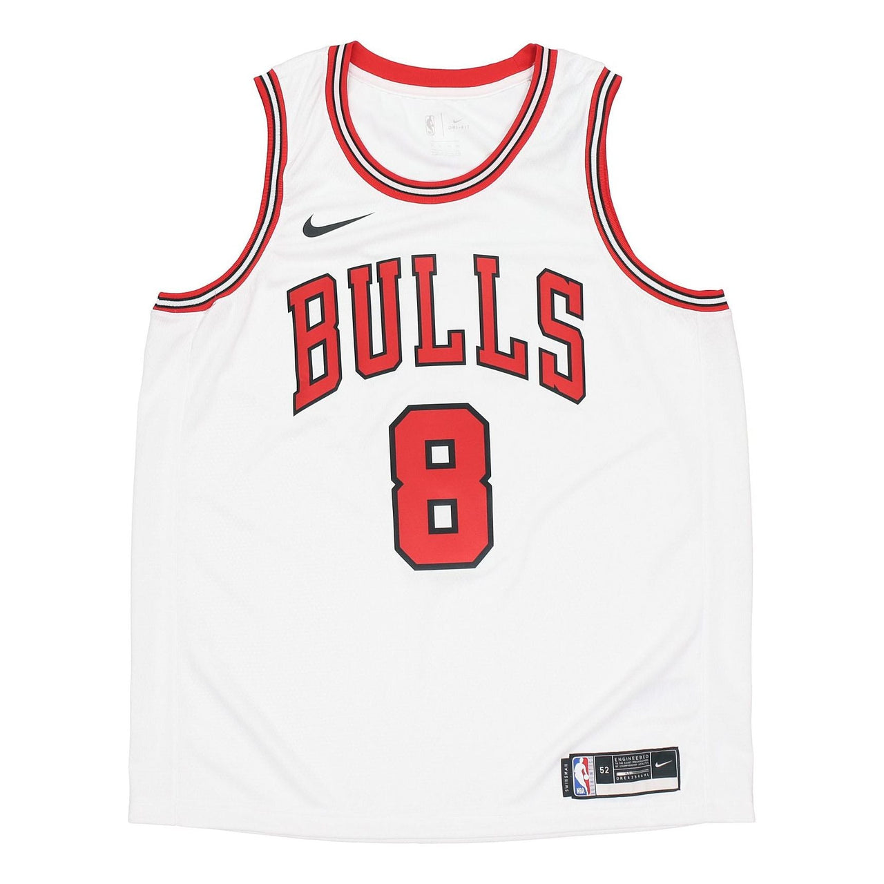 Men's Nike NBA Swingman SW Fan Edition 2020 Season Chicago Bulls Zach Lavine No. 8 Basketball Sports White Jersey CW3586-105
