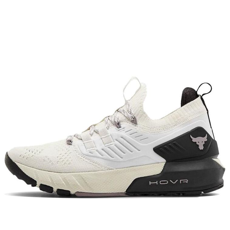 (WMNS) Under Armour Project Rock 3 Training Shoes White/Black 3023005-105